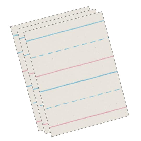 Pacon&#xAE; Zaner-Bloser&#x2122; Grade 1 Newsprint Handwriting Paper, 3 Packs of 500